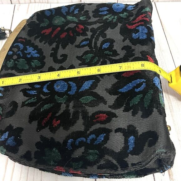 Vintage 1960’s Kadin Velvet Brocade Handbag Gold Tone Hardware - Picture 11 of 13